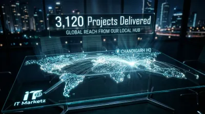 World map illustrating 3,120+ blockchain projects delivered by Token Development Services Chandigarh.