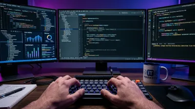 Expert Solidity and Laravel developers coding smart contracts for Token Development Services Chandigarh.