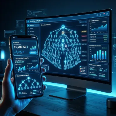 Custom MLM software architecture and secure network marketing dashboard
